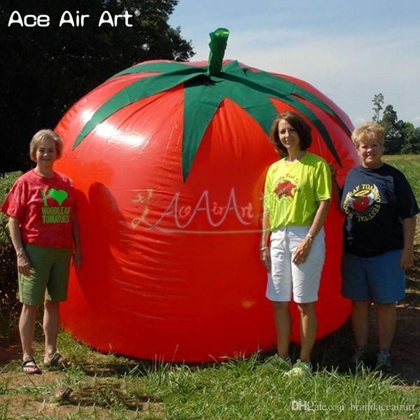 vendita all'ingrosso modello di frutta personalizzato gonfiabile pomodoro anguria mela Palloncino pubblicitario per fiera commerciale agricola con ventilatore gratuito 002