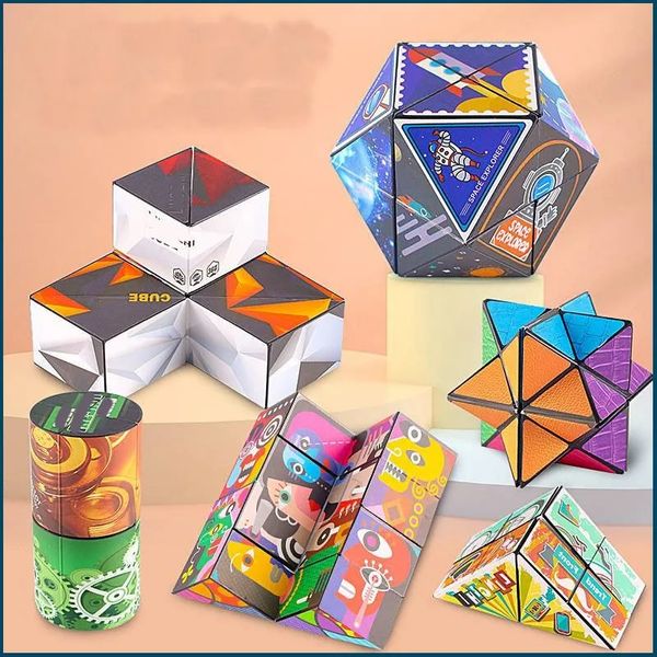 Geometria versatile Cubo puzzle per bambini Giocattoli di decompressione Giocattoli di intelligenza