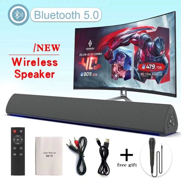 Alto -falantes Wireless Bluetooth Sound Bar Alto com fio Wirless Surround estéreo home theater TV Projector System Super Power Sound Speaker