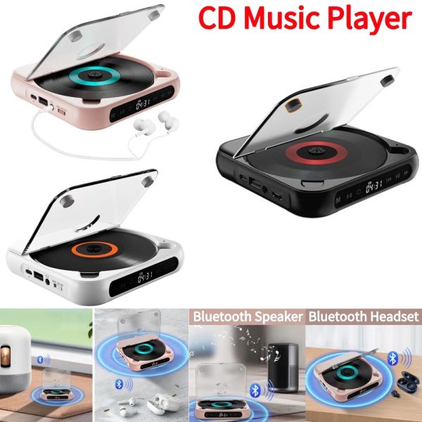 Hoparlörler BluetoothCompatible CD Çalar LCD Ekran Araba CD Çalar Ab Tekrar Ses Hoparlörü 1200 MAH Pil Hediye Arkadaş Aile Öğrencisi