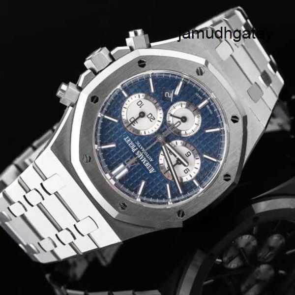 Marken-Armbanduhr für Damen, AP-Armbanduhr, Steel King 26331, stilvollstes blaues Zifferblatt, automatische mechanische Uhr, Herren-Zifferblatt, 41 mm, komplettes Set