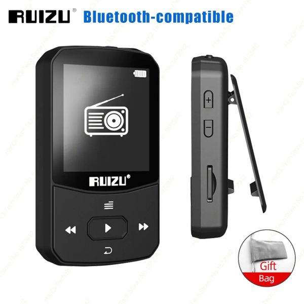 Плеер RUIZU X52 Sport MP3 Музыкальный плеер с Bluetooth Мини-клип-плеер Walkman Поддержка TF-карты с FM-радио Запись Электронная книга Шагомер