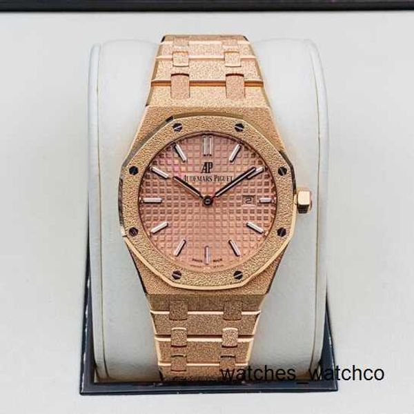 Luxus-Armbanduhr für Herren, AP-Armbanduhr, Royal Oak-Serie, Damenuhr, 33 mm Durchmesser, Quarzwerk, Präzisionsstahl, Platin-Roségold, lässige, berühmte Herrenuhr