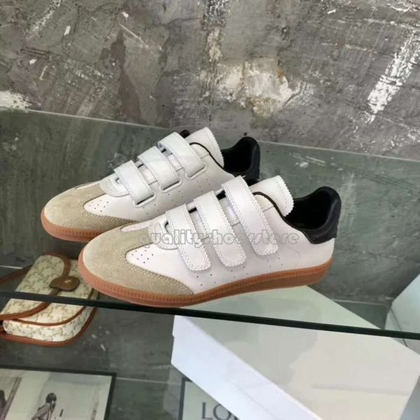 Isabel Paris Marant Sneaker Designer-Schuhe Marke AMI Shoes Beth Grip-Strap Low-Top-Beth-Leder-Sneaker Modedesigner Isabel Herren-Trainer Größe 35-40 334