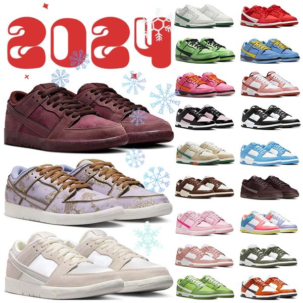 2024 uomo donna panda scarpe da corsa basse City of Love Bubbles Triple Pink Panda Malachite Pastoral Print Setsubun Night Sky Buttercup scarpe da ginnastica basse sportive da ginnastica