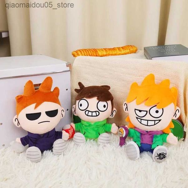 Bonecas de pelúcia Eddsworld Maquiagem Animação De Pelúcia Dos Desenhos Animados Edd Boneca Decoração Interior Suave Preenchimento PP Algodão Brinquedo Fãs Presente Q240227