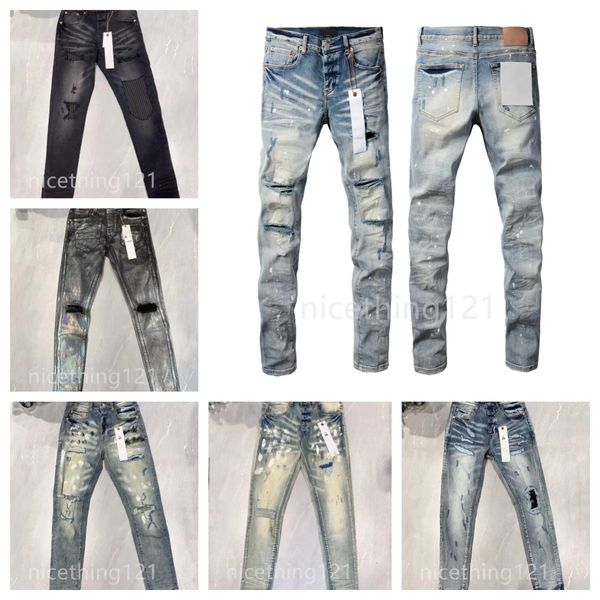 jeans da uomo jeans viola pantaloni da donna firmati pantaloni in denim Jean Uomo Pantaloni neri Qualità di fascia alta Design dritto Retro Streetwear Pantaloni sportivi casual Jogger