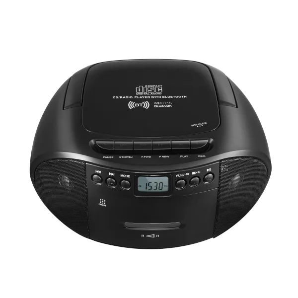 Player CD- und Kassettenplayer ComboX, CD-Player Bluetooth Boombox, AM/FM-Radio, Stereo-Sound mit Fernbedienung, Bandaufnahme