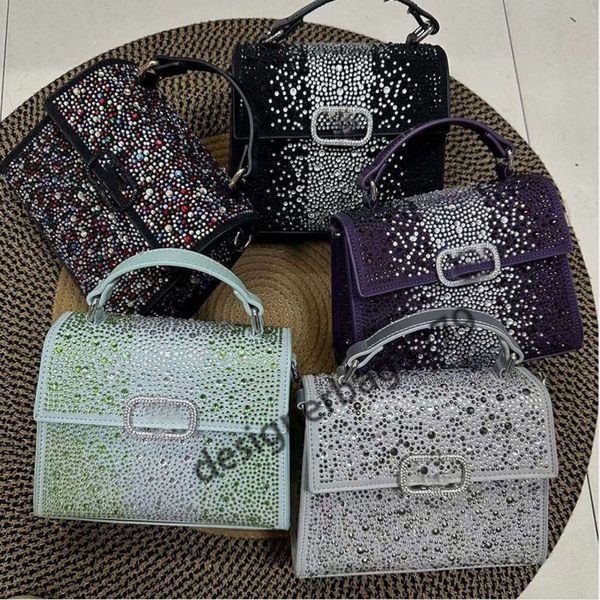 Borsa da donna di design Nuovo arrivo Catena a tracolla con diamante Grande lettera V Borse All-match Borse a tracolla di lusso Borsa a tracolla moda 240227