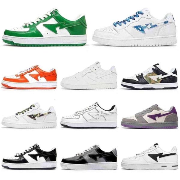 2023 A Running Shoes Lows Running Panda SK8 Sta Bap Ed Camo Preto Branco Verde Vermelho Laranja Camuflagem Homens Mulheres Treinadores Sneaker Dad