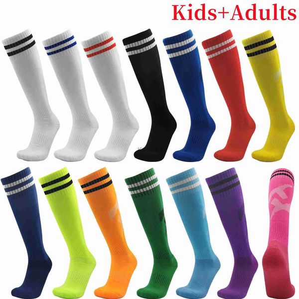 Sportsocken Kinder Erwachsene Fußball Fußball Socken Strümpfe Hochwertige lange Röhre Knie Baumwolle Legging Baseball Laufen Sport Kinder Socken