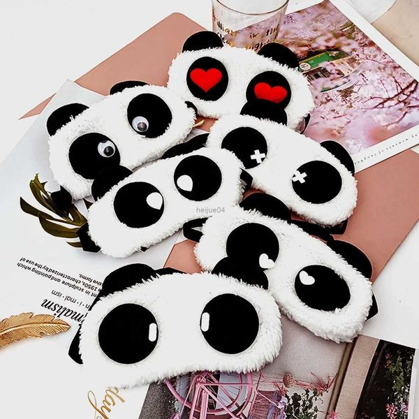 Schlafmasken, modisches niedliches Design, Plüsch-Panda-Gesicht, Augen, Reisen, Schlafen, weiche Augenmaske, Augenbinde, Schatten, Augenschirm, tragbare Schlaf-Augenabdeckung