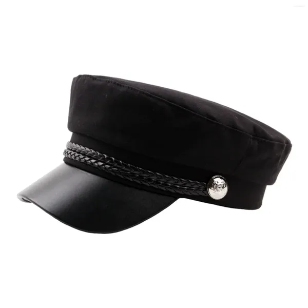 Berretti da donna carino yacht capitano marinaio sboy paperboy cabbie gatsby cappello berretto per donna visiera in PU visiera cappelli da sole berretti