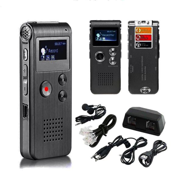 Rekorder tragbarer Mini -Sprachrekorder Digital Sound Recorder integriert 8/16/32G Telefonrekorder 3D Stereo WAV MP3 -Player mit Mikrofon