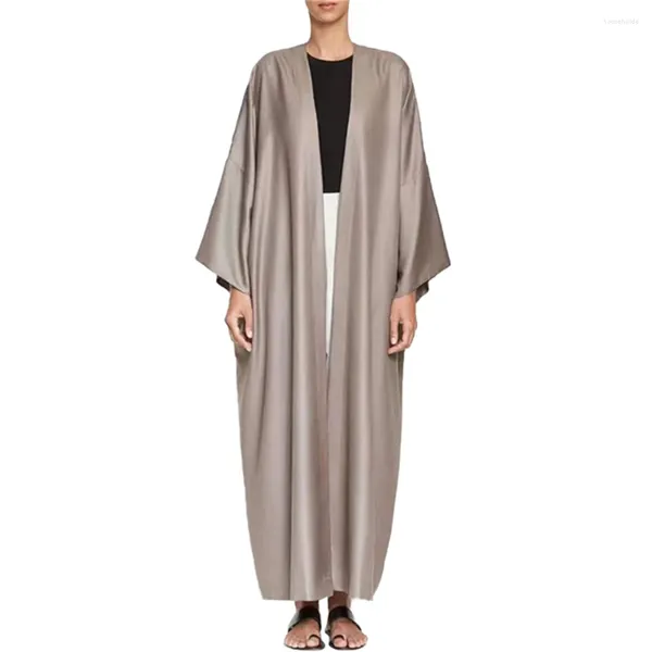 Roupas étnicas Dubai Saudita Aberto Abaya Cardigan Mulheres Muçulmanas Long Maxi Vestido Turquia Kimono Árabe Eid Partido Vestido Islam Kaftan Jalabiya Caftan