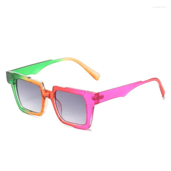 Sonnenbrille DT 2024 Mode Wrap Frauen Männer Vintage Bunte Objektiv Rahmen Marke Designer Vielseitig Casual Augenschutz UV400