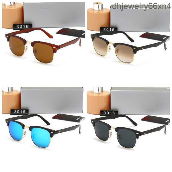 Luxurys Designer Rays Bans Homens Mulheres Piloto Óculos de Sol Adumbral Goggle UV400 Óculos Clássicos Óculos 3016 Banda Sun Óculos Metal Frame com Caixa 76BO