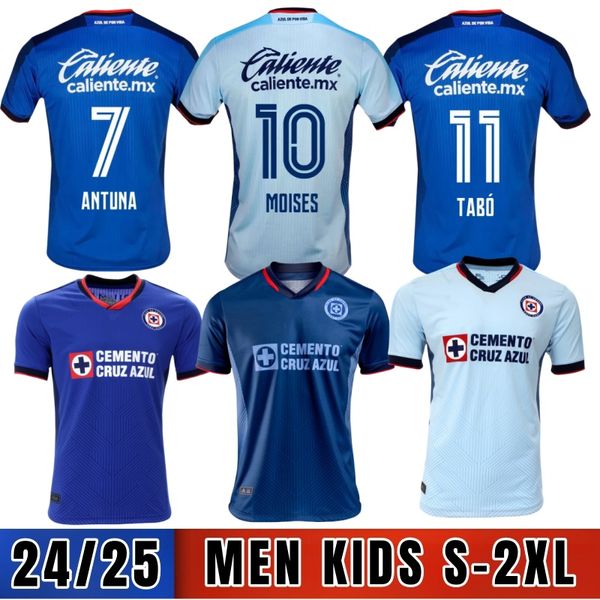 Maglia da calcio Cruz Azul 23 24 Cdsyc Mexico League VIEIRA LIRA RODRIGUEZ Casa lontano Terza maglia da calcio LIGA MX Camisetas De Futbol Kit Jersey