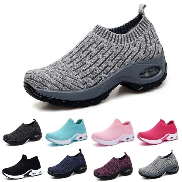 Style117 Modische Herren-Laufschuhe, Weiß, Schwarz, Rosa, ohne Schnürsenkel, atmungsaktiv, bequem, Herren-Trainer, Segeltuchschuh, Sport-Turnschuhe, Läufer, Größe 35–42