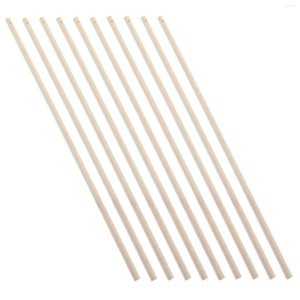 Mum Tutucular 10 PCS Bambu Çubuk Taşınabilir Kağıt Fenerler Diy kutup çubuğu Asılı Ahşap Çubuklar Happ