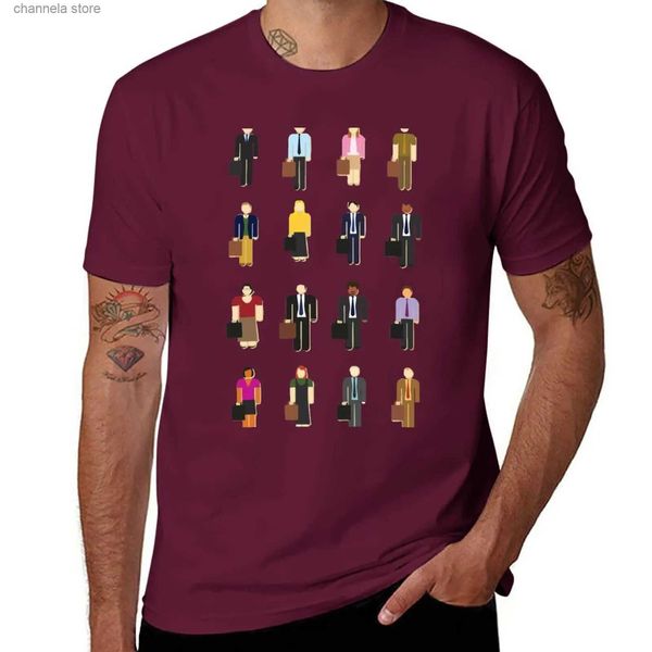 T-shirt da uomo The Office Personaggi T-shirt sublime t-shirt T-shirt tinta unita t-shirt oversize da uomo T240227