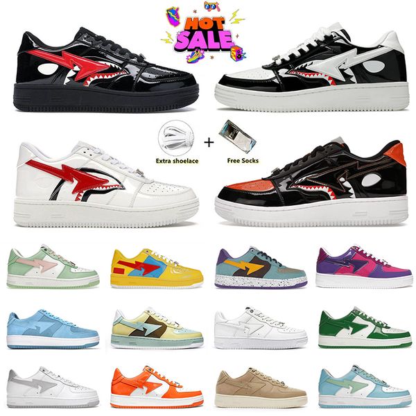 2024 SK8 Designer Sapatos Casuais Baixo Homens Mulheres Patente Abc Nostálgico Amarelo Verde Teal Marrom Cinza Laranja Verde Skateboarding Bege Verde Sapatilhas Treinadores