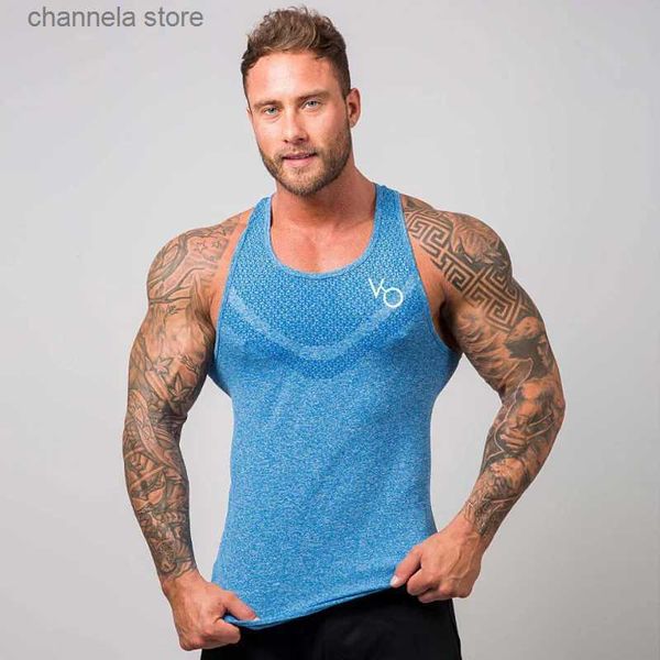 Regatas masculinas Mens Verão Marca Fitness Tank Top Musculação Ginásios Roupas Homem Sem Mangas Camisas Slim Fit Coletes Singlets Muscle Casual Tops T240227