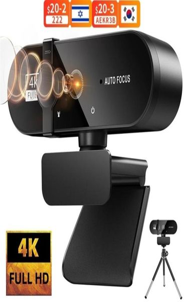 Webcams Webcam 4K 1080p Mini Kamera 2K Tam HD Webcam Mikrofonlu 1530FPS USB Web Cam YouTube PC Dizüstü Bilgisayar Video Çekim CAM5819410