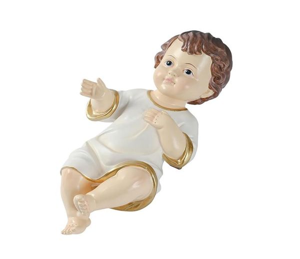 Estátua Artesanato Resina Delicada Chrismtas Bebê Criança Jesus Estátuas 10 cm de comprimento estatueta artesanato suprimentos Bonito e de alta qualidade3283385027