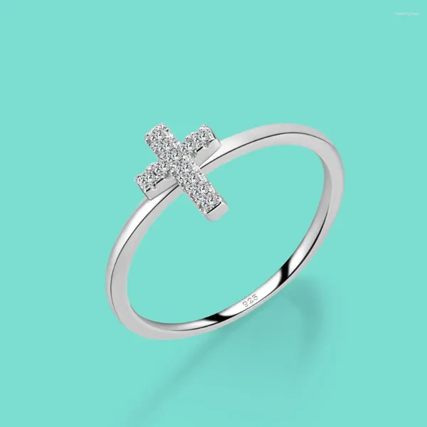 Cluster Ringe Charme Schmuck Party 925 Sterling Silber Für Frauen Vintage Kreuz Finger Schwanz Weibliche Trendy Zubehör Geschenk