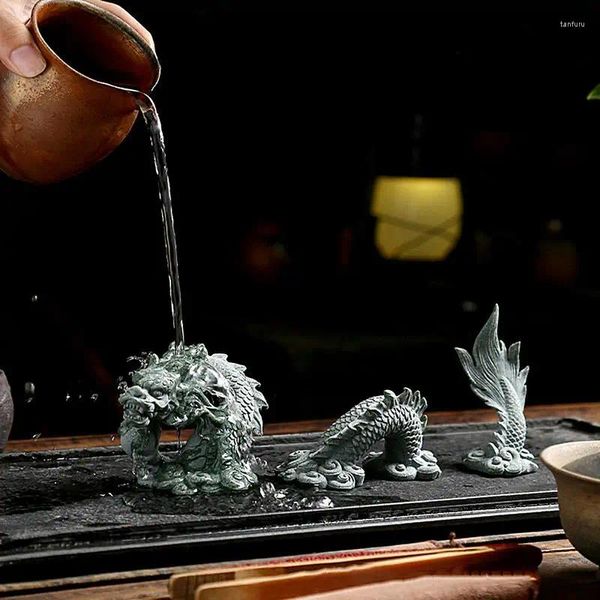 Tee Haustiere Drachen Statue Kreative Harz Haustier Chinesische Skulptur Teekanne Spielen Figur Schreibtisch Ornament Dekoration