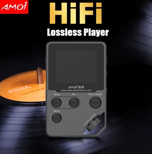 Players Amoi C10 HiFi-MP3-Musik-Player 1,8 Zoll HD verlustfreier Mini-Sport-Track-Wheel-Walkman mit Dac Dsd FM-Radio Ebook-Recorder Video