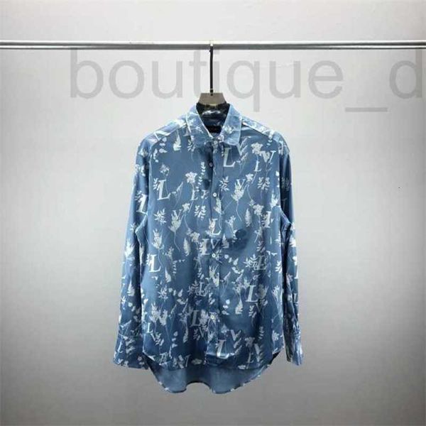 Männer Casual Hemden Designer 2 Luxus Blumendruck für Herbst Langarm Slim Asual Hemd Business Social Formal Dress Tops Street Party Tux # 303 I0T9