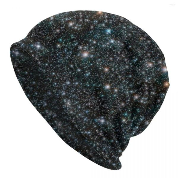 Berets galáxia estrelas gorro chapéus espaço exterior universo preto crânios gorros ginásio elástico masculino bonés outono vintage bonnet presente
