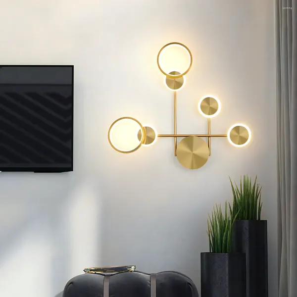 Lampada da parete moderna minimalista e lussuosa a LED creativa per camera da letto soggiorno pranzo studio corridoio scale El