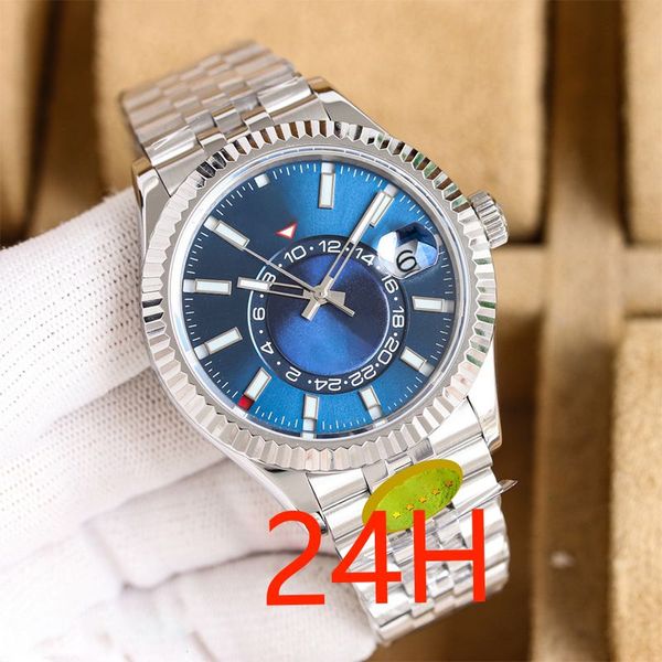 Relógios de designer Mens Watch Hight Quality Luxury Watch Automatic Machinery Watch Top 24H SKY Dweller Sapphire Vidro 904L Aço Inoxidável Relógio de movimento à prova d'água