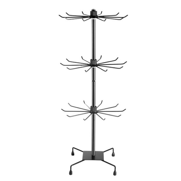 Halskettenbaumturm Einzelhandelsgeschäft Eisenkosmetische Produktschmerzen rotierende Halskettehalter Hausdekoration Schmuck Organisator Display Stand Stand