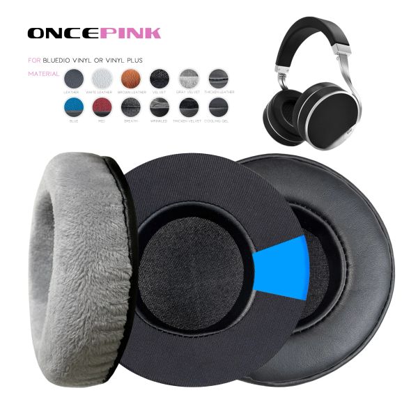 Zubehör Oncepink Ersatz-Ohrpolster für Bluedio VINYL oder VINYL PLUS Kopfhörer verdicken Kissen Ohrenschützer Kopfbügel Stirnband