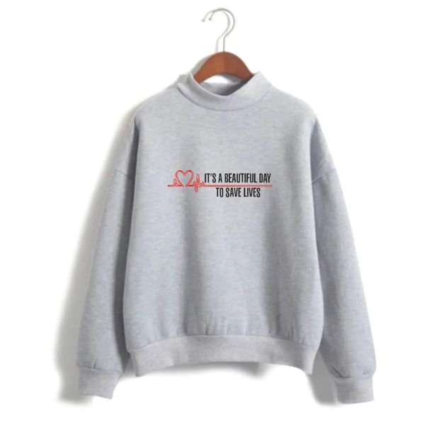 Moletons É um lindo dia para salvar vidas Moletom com estampa gráfica Moletom feminino Tumblr Citação Grays Anatomy Presente Hoodies Treino