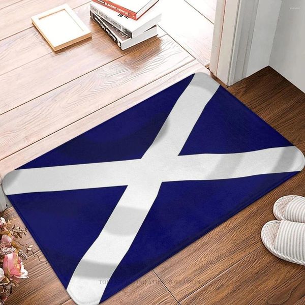 Tapetes bandeira nacional cozinha antiderrapante tapete saltire cobertura completa escócia quarto tapete porta de entrada capacho decoração de casa tapete