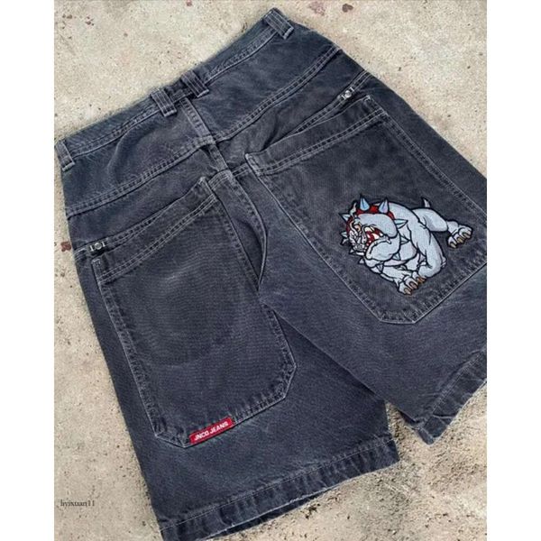 Wide Leg Jeans Herren Shorts Cargo Jeans JNCO Y2K Harajuku Hip Hop Cartoon Grafikdruck Gothic Baggy Skinny Fit Jeans Denim Stacked Jeans Lila Jeans 1237