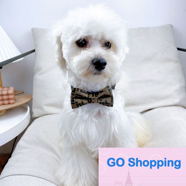 Top New Dog Cat Bow Collar Teddy Bichon Schnauzer Gravata borboleta ajustável Cães pequenos Suprimentos para animais de estimação