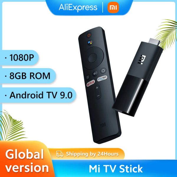 Stick Global Version Xiaomi Mi TV Stick 1GB RAM 8GB ROM Android TV 9.0 Smart 1080p Google Assistant Bluetooth 4.2 Mini TV Dongle Wifi