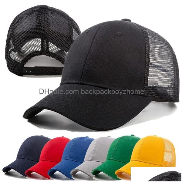 Partyhüte Verkauf von einfachen Baumwollhüten Benutzerdefinierte Baseballkappen Verstellbare Träger für Adt Herren Wovens Gebogene Sportarten Blank Solid Golf Sun Dhajo