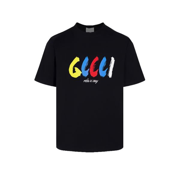 2024 Color Brush Print Kurzarm Designer GGity Fashion T-Shirt Frühling Sommer Herren- und Damen-Trend-T-Shirt aus reiner Baumwolle