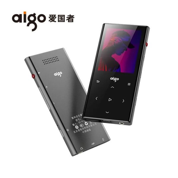 Spieler aigo M1 MP3-Player Metall-Touchscreen BT4.1 mit Schrittzähler eingebauter Lautsprecher Verlustfreie HiFi-Musik FM-Aufnahme 2,4 in 128 GB EBOOK