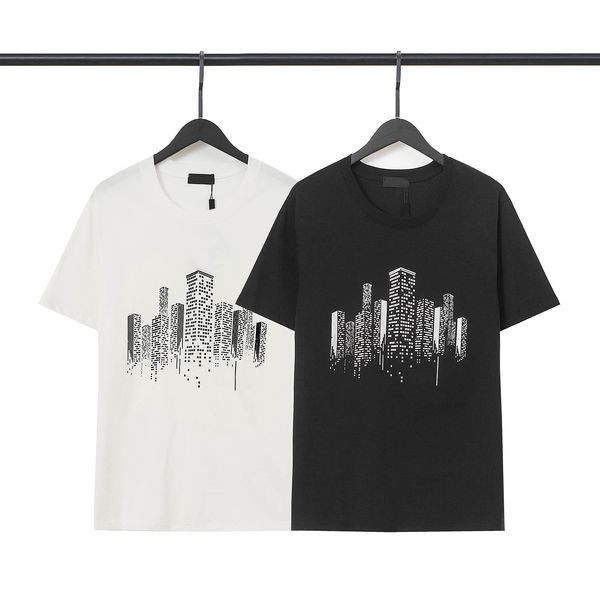 Tişört Tasarımcı Erkekler Kadın İçin Tişört%100 Pamuklu Giysiler Yaz Kişiselleştirilmiş İnce Fit Çok yönlü rahat Kore Tshirt Street Aynı Stil Erkek ve Kadın