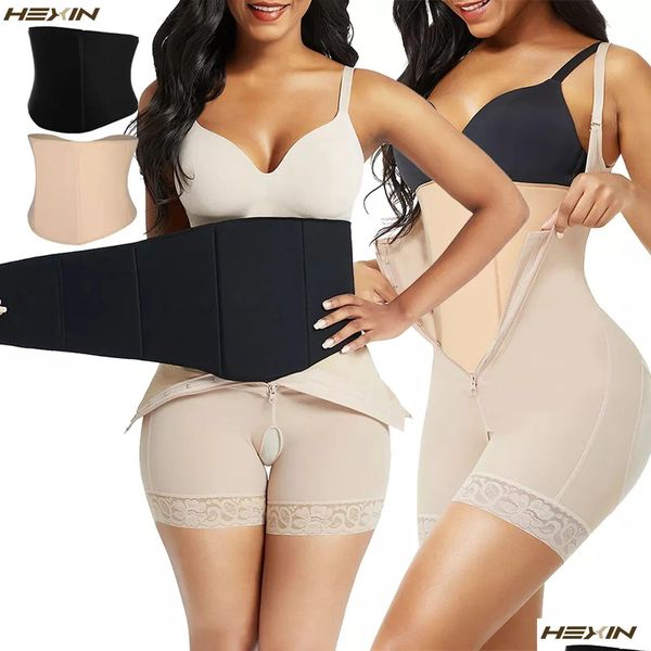 Shapers femininos 360 Lipo Espuma Envoltório em torno de Ab Board Pós Cirurgia Achatamento Abdominal Compressão Cintura Barriga Mesa para Lipoaspiração R DHPPT