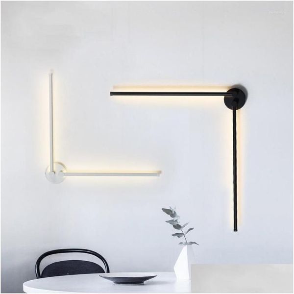 Wandleuchte Moderne LED neben Licht drehbare Wandleuchte Innenbeleuchtung für Wohnzimmer Schlafzimmer Sofa Hintergrund DIY Pointer Drop Lieferung Dhahb