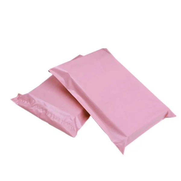 Envelopes 50 pçs/lote rosa envelope sacos de correio pe plástico à prova dwaterproof água roupas sacos de correio selo adesivo engrossar bolsa sacos de transporte